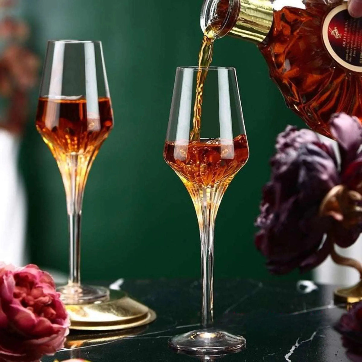 Cognac Glasses, Crystal Brandy Snifter Tasting Glass Set