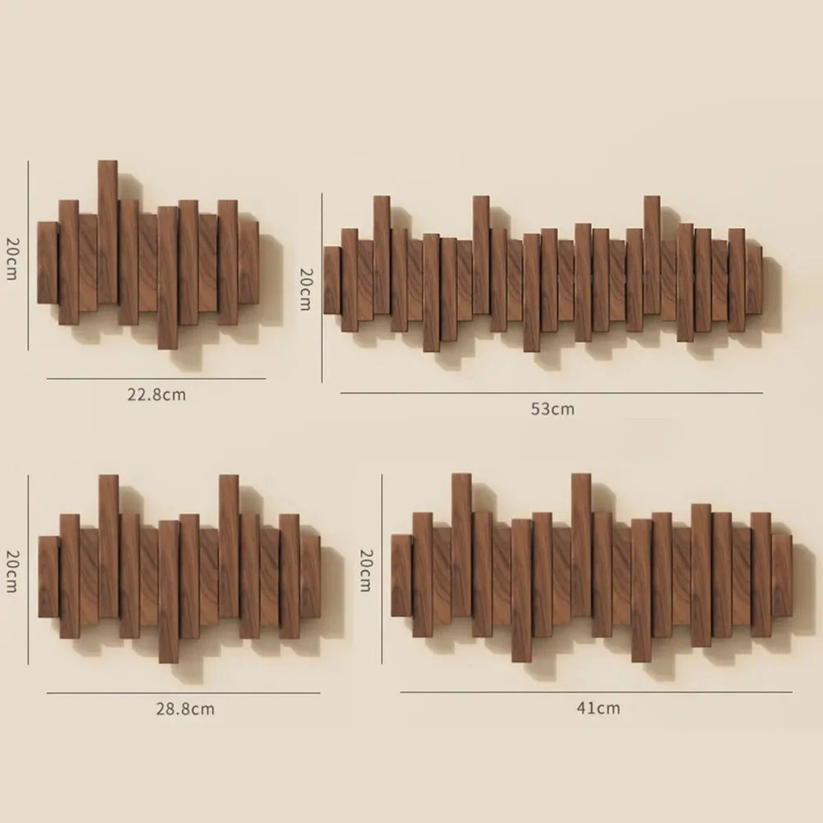 Piano-Style Coat Rack, Walnut/Beech Wood