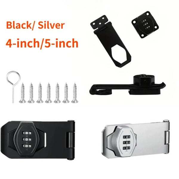 Combination Cabinet Lock, Keyless 3 Digit Zinc Alloy Lock for File Cabinets, Lockers & Mailboxes