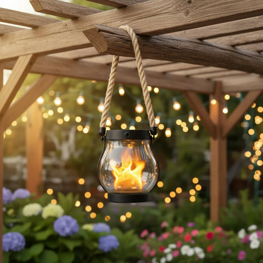 GARDENFLARE Hanging LED Lantern LED Warm Light
