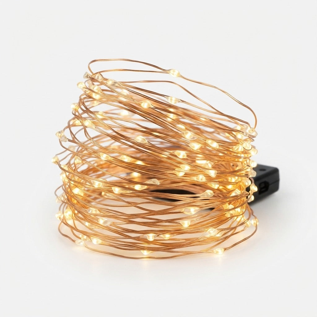 Copper Wire LED String Lights, 9 Meters