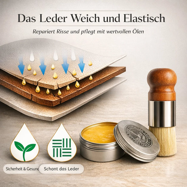 Leather Conditioner, Care Balm for Sofas, Car Seats, Jackets, Bags & Shoes with Applicator