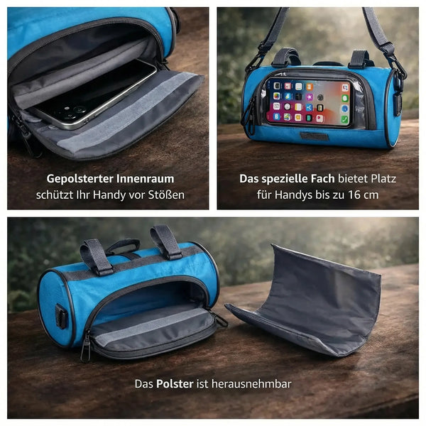 Bike Handlebar Bag, Waterproof Bicycle Bag with Touchscreen Phone Window for Navigation