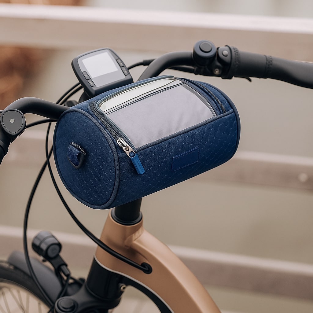 Waterproof Bike Handlebar Bag with Touchscreen Window