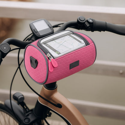 Waterproof Bike Handlebar Bag with Touchscreen Window
