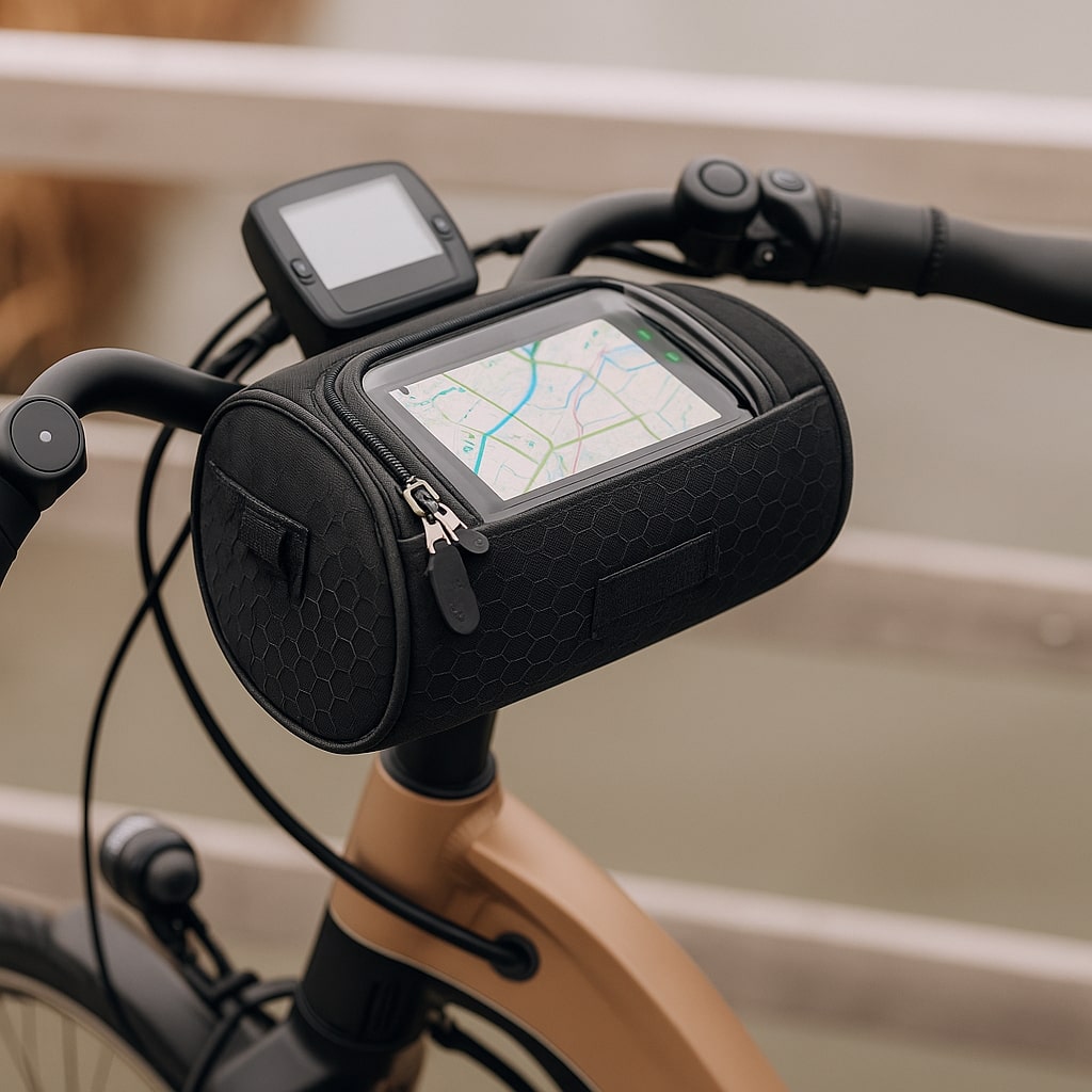 Waterproof Bike Handlebar Bag with Touchscreen Window