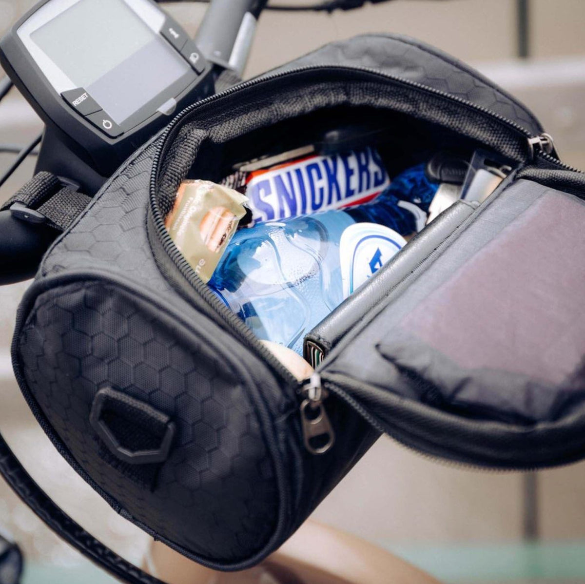 Waterproof Bike Handlebar Bag with Touchscreen Window