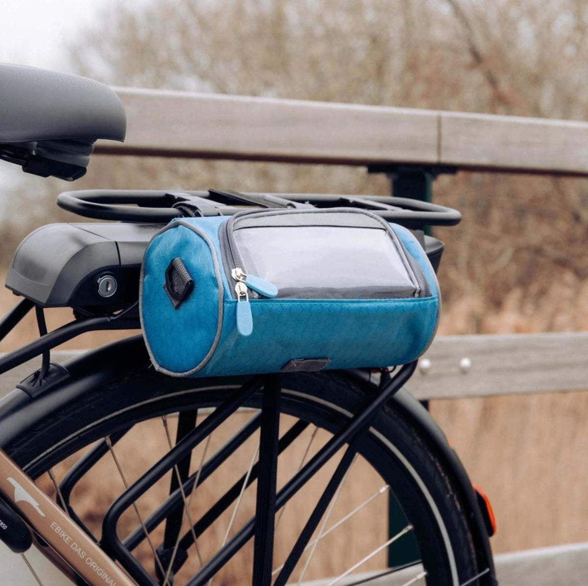 Waterproof Bike Handlebar Bag with Touchscreen Window