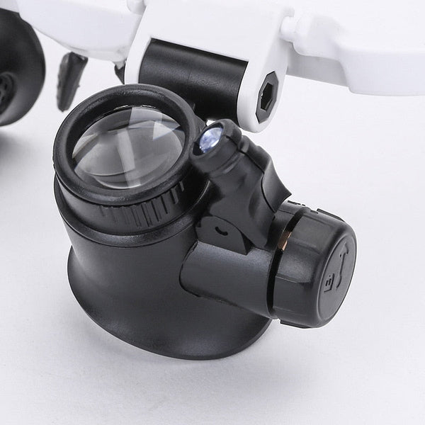 Magnifying Glasses with Light, Headband Magnifier with 8x, 15x & 23x Lenses for Repair, Jewelry & Crafts