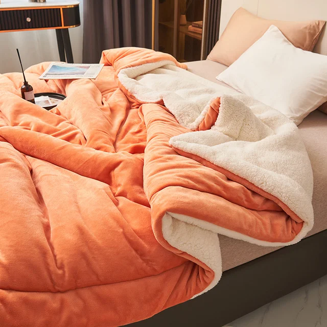 Luxurious Warm Fleece Blanket – Orange