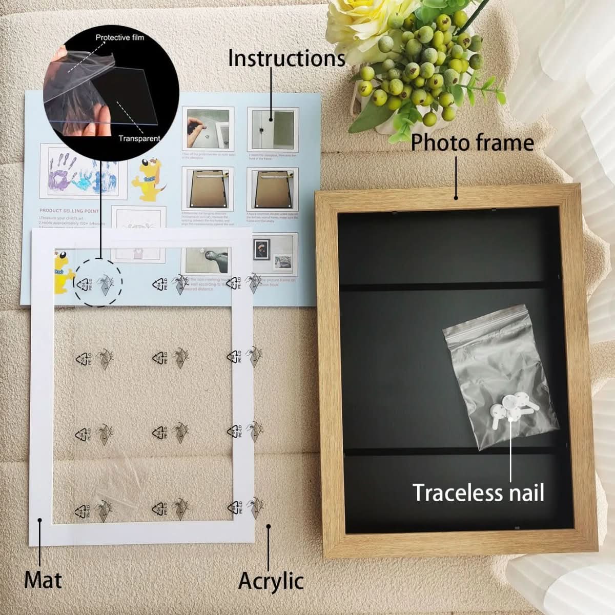 MemoryFrame Picture Frame for Presenting Children's Art