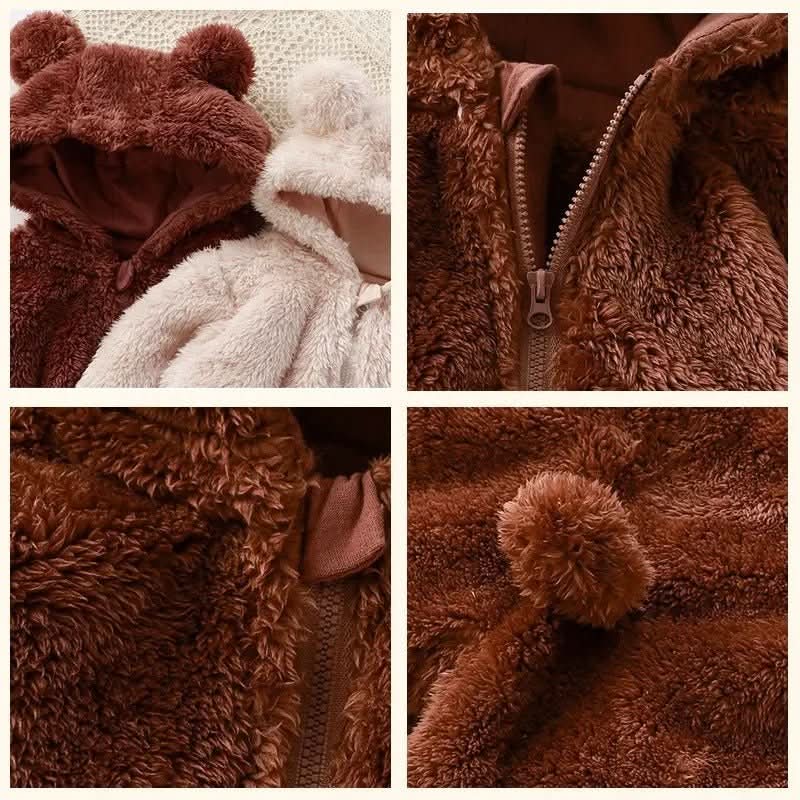 CozyCub Flannel Romper Fluffy Winter