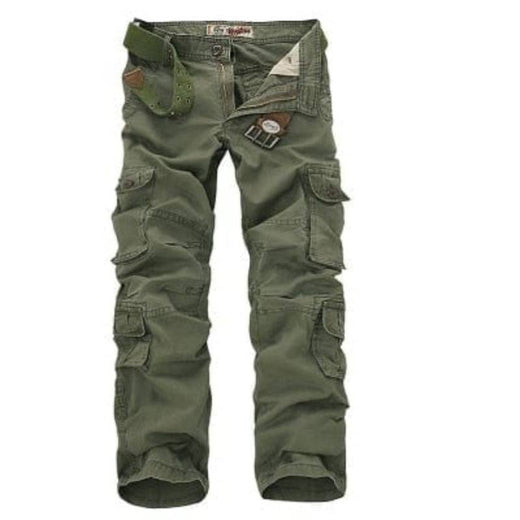 Men's Cargo Pants, Lightweight Breathable Cotton Outdoor Trousers with Multiple Pockets