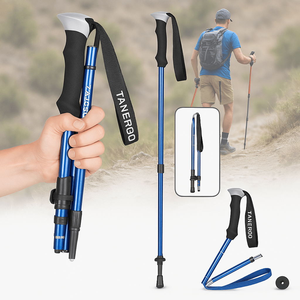 TREKKIFY Adjustable Foldable Walking Poles
