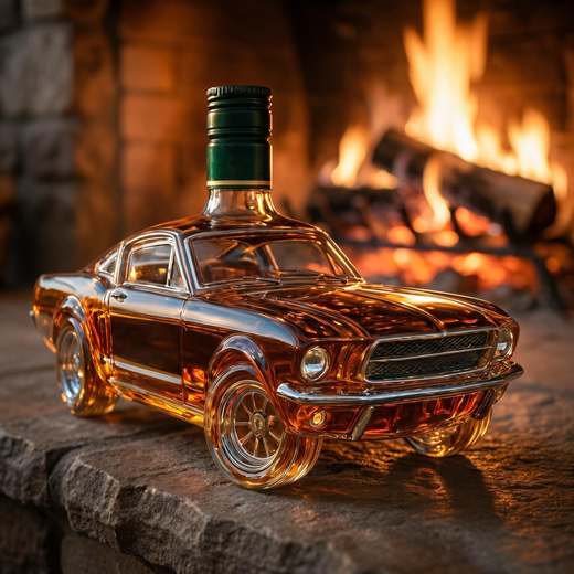Muscle Car Whiskey Decanter, Decorative Classic Pony Car Liquor Bottle for Home Bar & Car Lovers