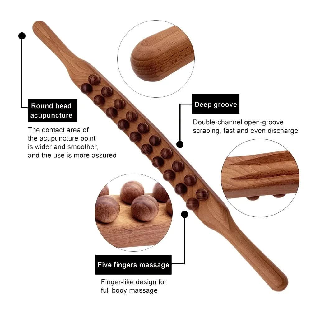 THERAWOOD Luxury Gua Sha Massage Stick