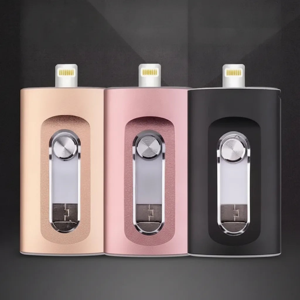 3-in-1 USB Flash Drive for iPhone, Android and PC