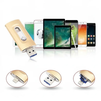 3-in-1 USB Flash Drive for iPhone, Android and PC