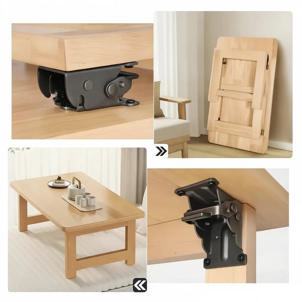 Folding Shelf Brackets, Heavy Duty 90 Degree Auto-Lock Brackets for Wall Mounted Tables & Workbenches