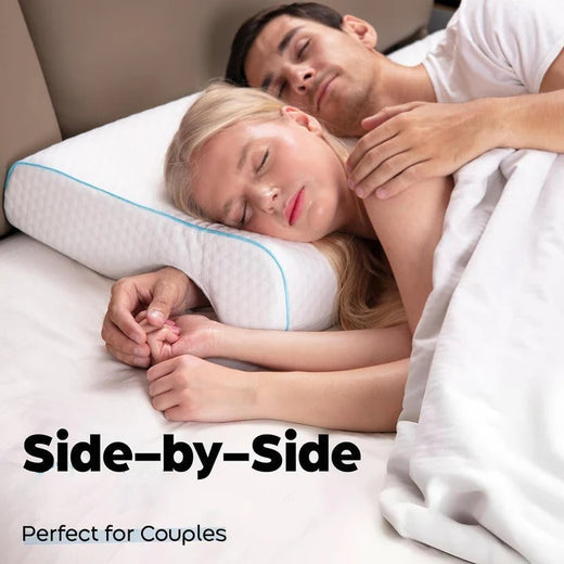 Cuddle Pillow, L-Shaped Memory Foam Couples Pillow with Arm Tunnel for Side Sleepers & Partners