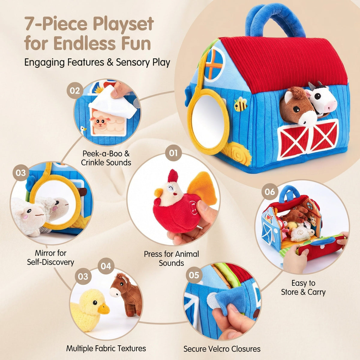 Plush Farm Animals Set – photo 7