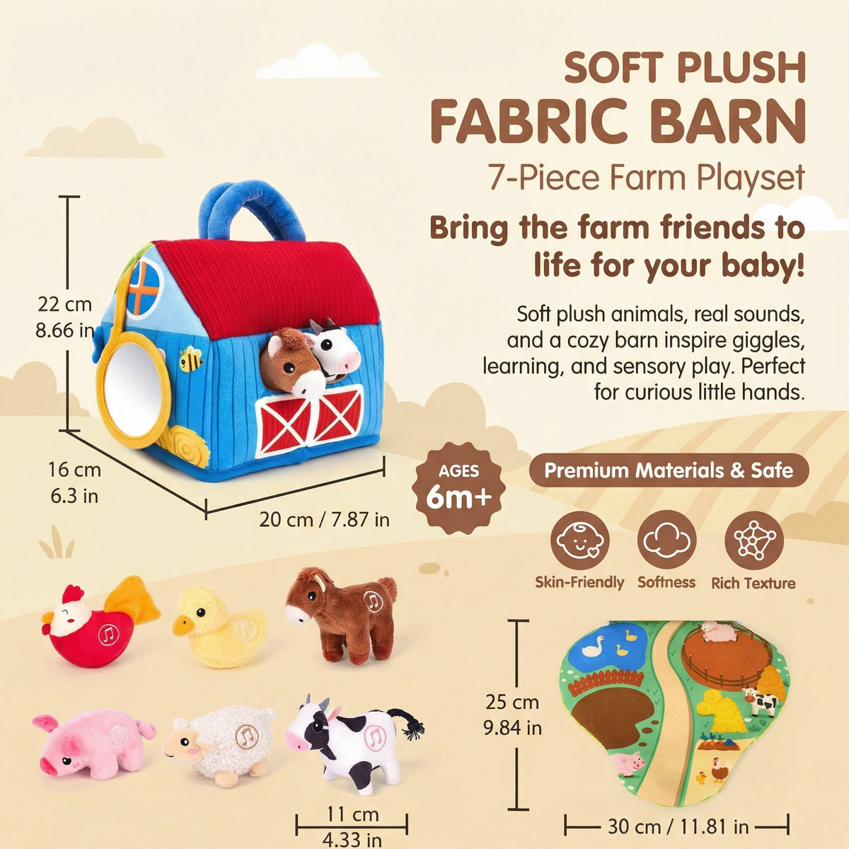 Plush Farm Animals Set – photo 8