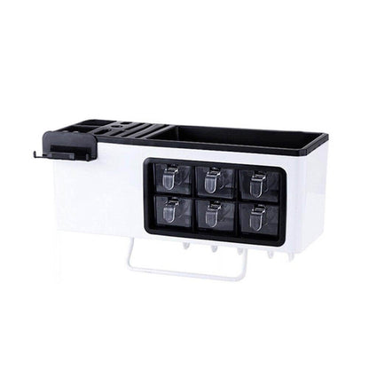 Spice Rack Organizer, Kitchen Seasoning Shelf with Phone Holder