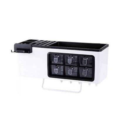 Spice Rack Organizer, Kitchen Seasoning Shelf with Phone Holder