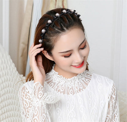 Bangs Clip in Headband, Double Bangs Butterfly Clip Hairpiece