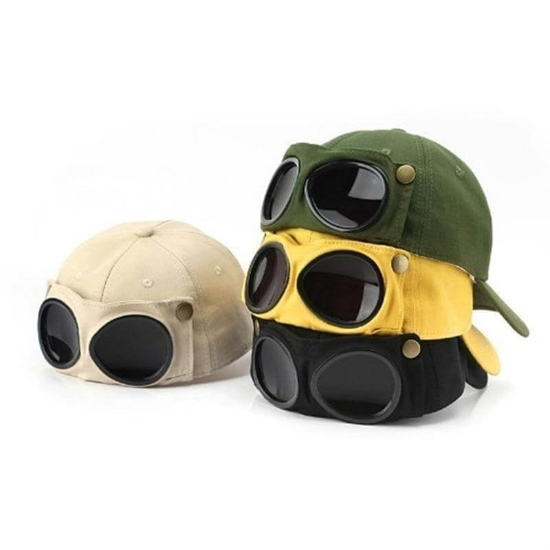 Sunglasses Hat, Baseball Cap with Aviator Sunglasses Unisex