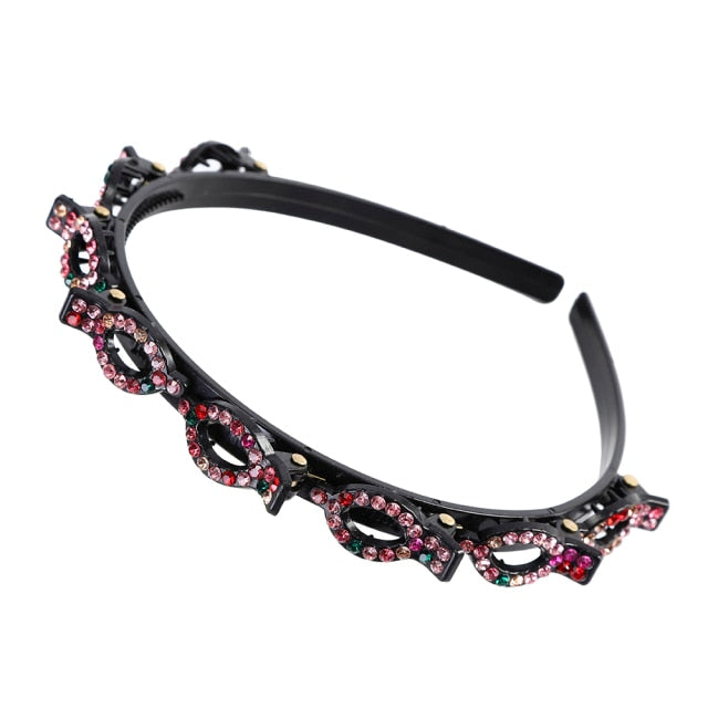 Bangs Clip in Headband, Double Bangs Butterfly Clip Hairpiece