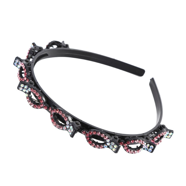 Bangs Clip in Headband, Double Bangs Butterfly Clip Hairpiece