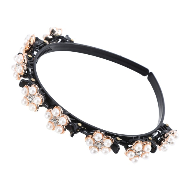Bangs Clip in Headband, Double Bangs Butterfly Clip Hairpiece