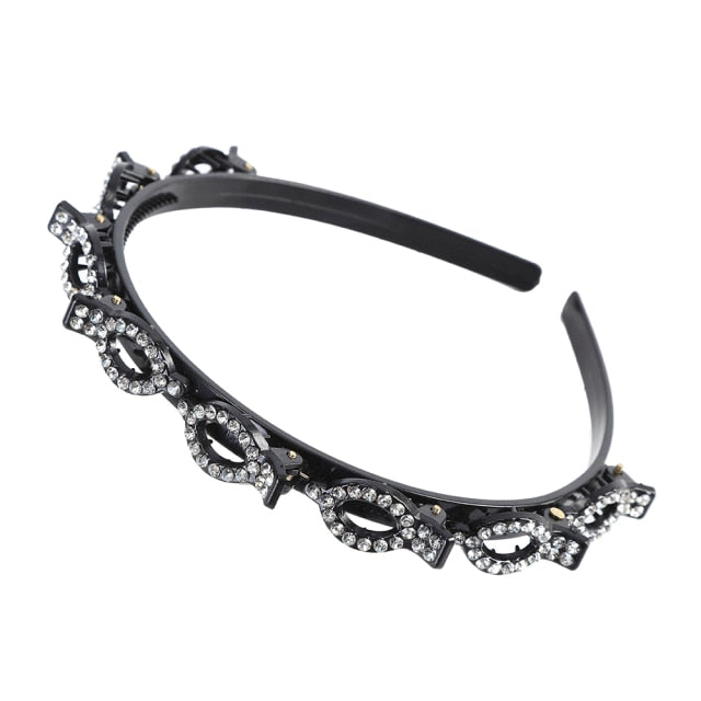 Bangs Clip in Headband, Double Bangs Butterfly Clip Hairpiece
