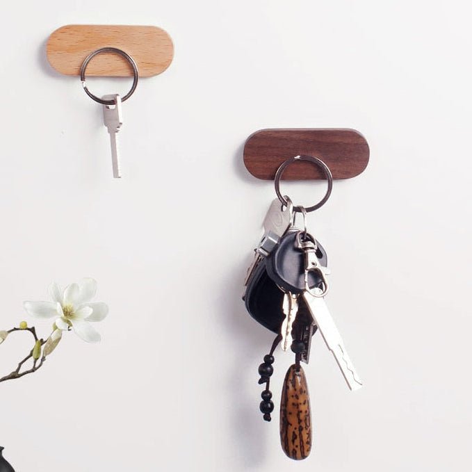 RUSTEVA Magnetic Wooden Key Holder