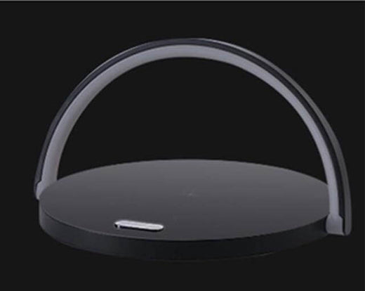 Wireless Charger Lamp, Wooden Bluetooth Speaker Table Lamp