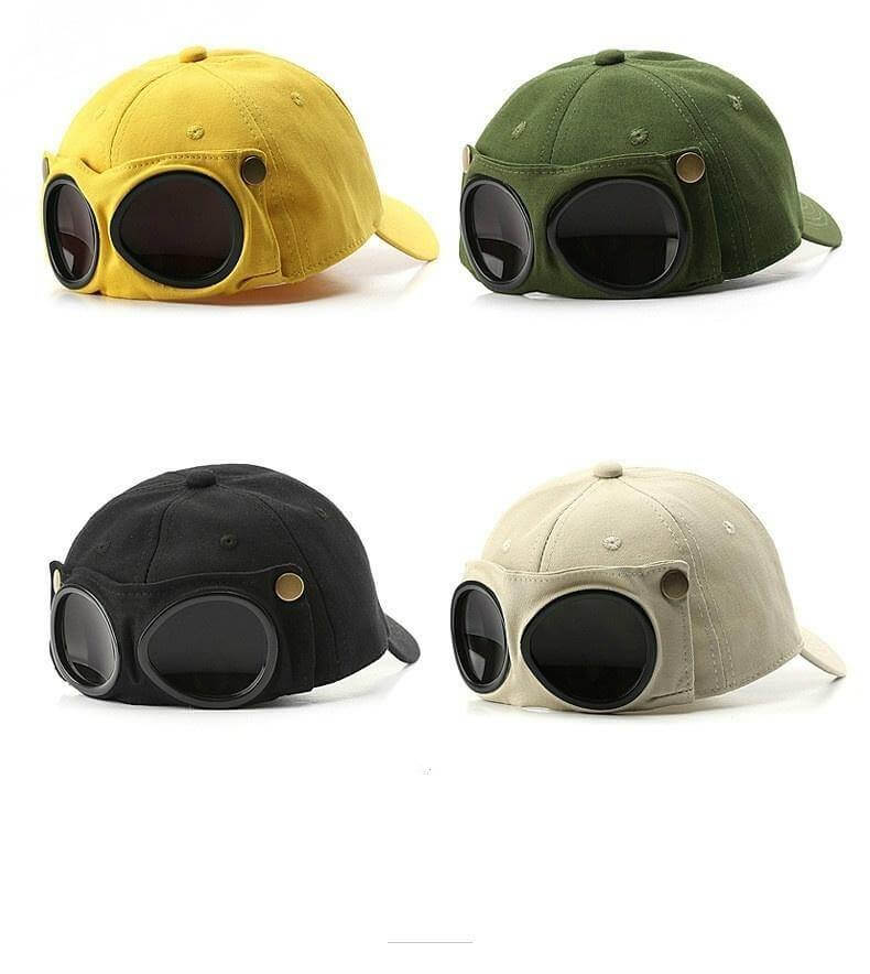 Sunglasses Hat, Baseball Cap with Aviator Sunglasses Unisex