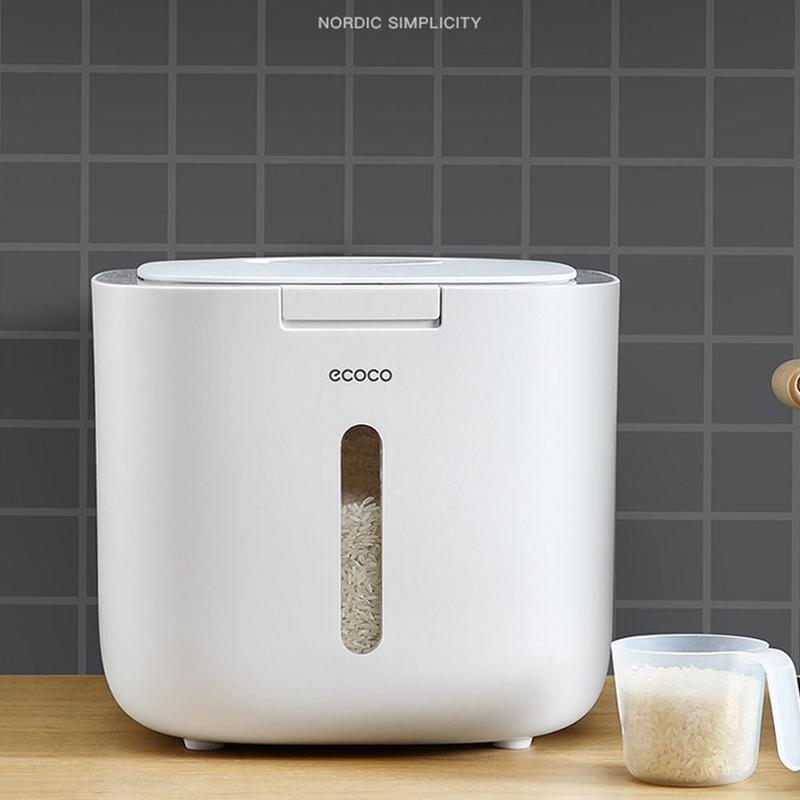 Rice Storage Container, Moisture Proof Rice Dispenser Box
