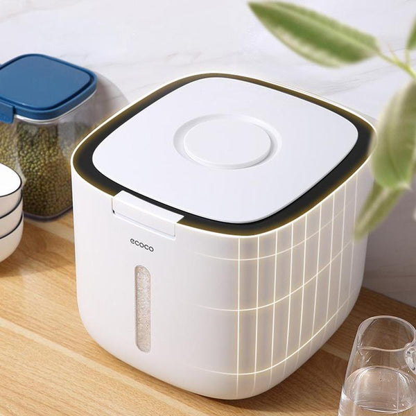 Rice Storage Container, Moisture Proof Rice Dispenser Box