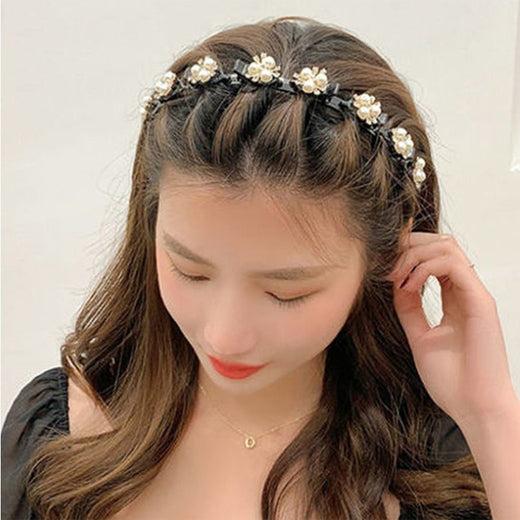 Bangs Clip in Headband, Double Bangs Butterfly Clip Hairpiece