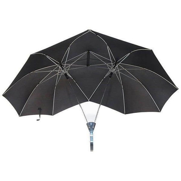 Double Umbrella for Two, Couples Umbrella with Two Canopies