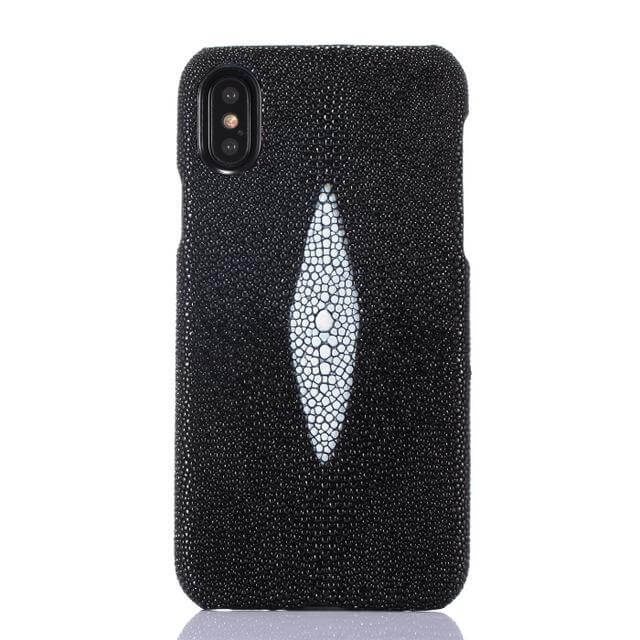 Leather iPhone Case, Pearl Fish Skin Leather Phone Case