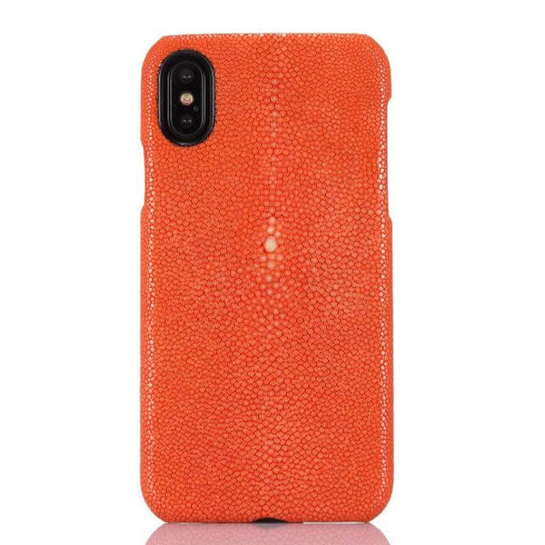 Leather iPhone Case, Pearl Fish Skin Leather Phone Case