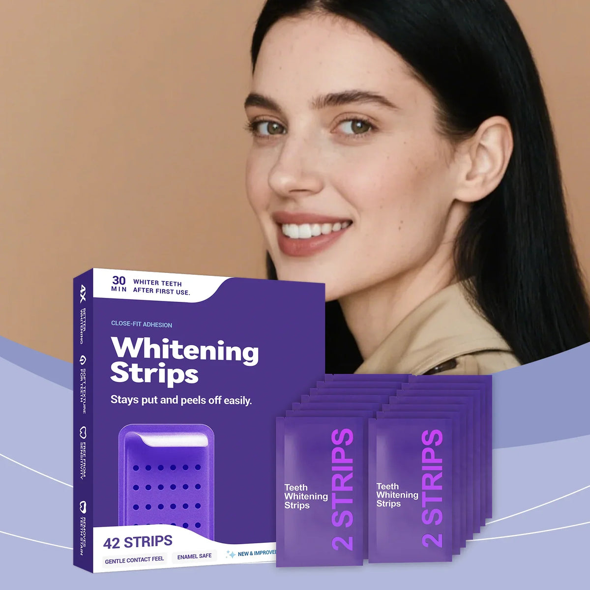 Purple Teeth Whitening Strips