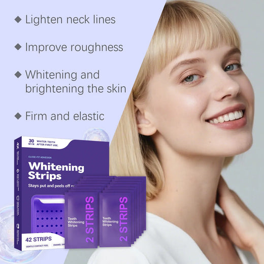 Purple Teeth Whitening Strips, Color Correcting Whitening Strips for Upper & Lower Teeth, 14 or 42 Strips
