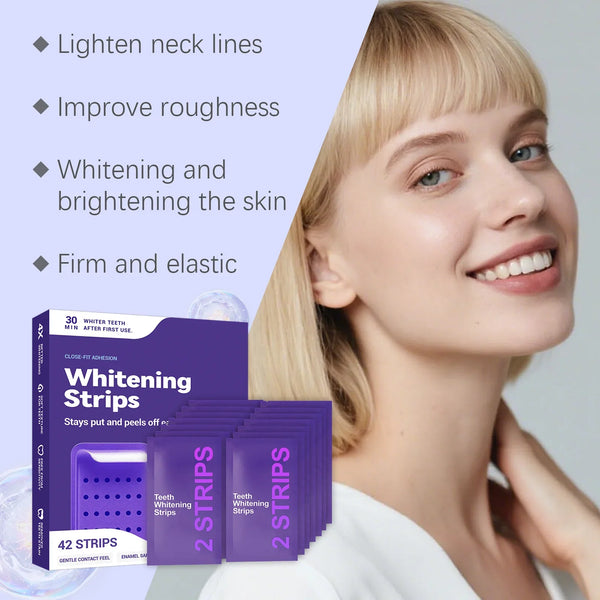 Purple Teeth Whitening Strips, Color Correcting Whitening Strips for Upper & Lower Teeth, 14 or 42 Strips