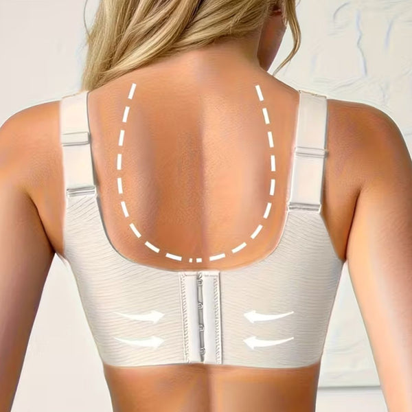 Wireless Push Up Bra, Comfortable Wire Free Sports Bra with Removable Pads & Adjustable Straps