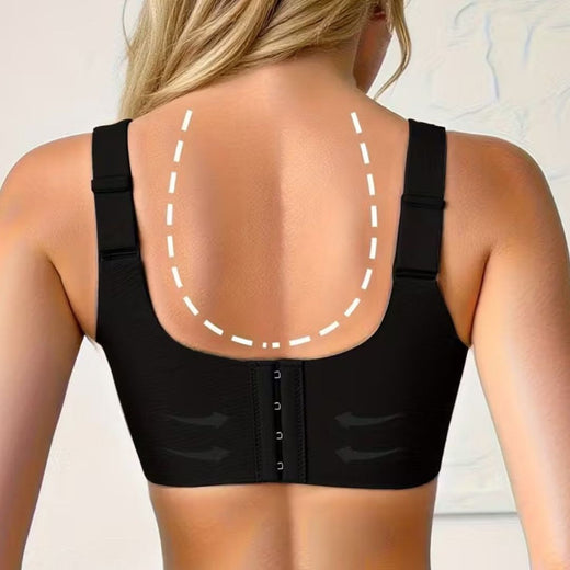 Wireless Push Up Bra, Comfortable Wire Free Sports Bra with Removable Pads & Adjustable Straps