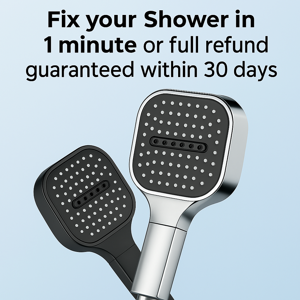 High Pressure Shower Head with Filter, Turbo Boost