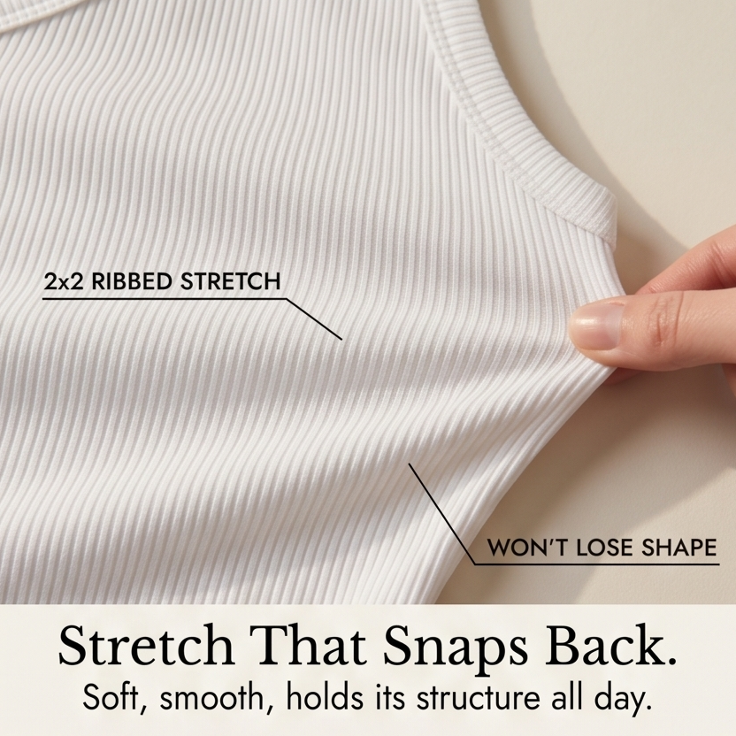 Women's Ribbed V-Neck Tank